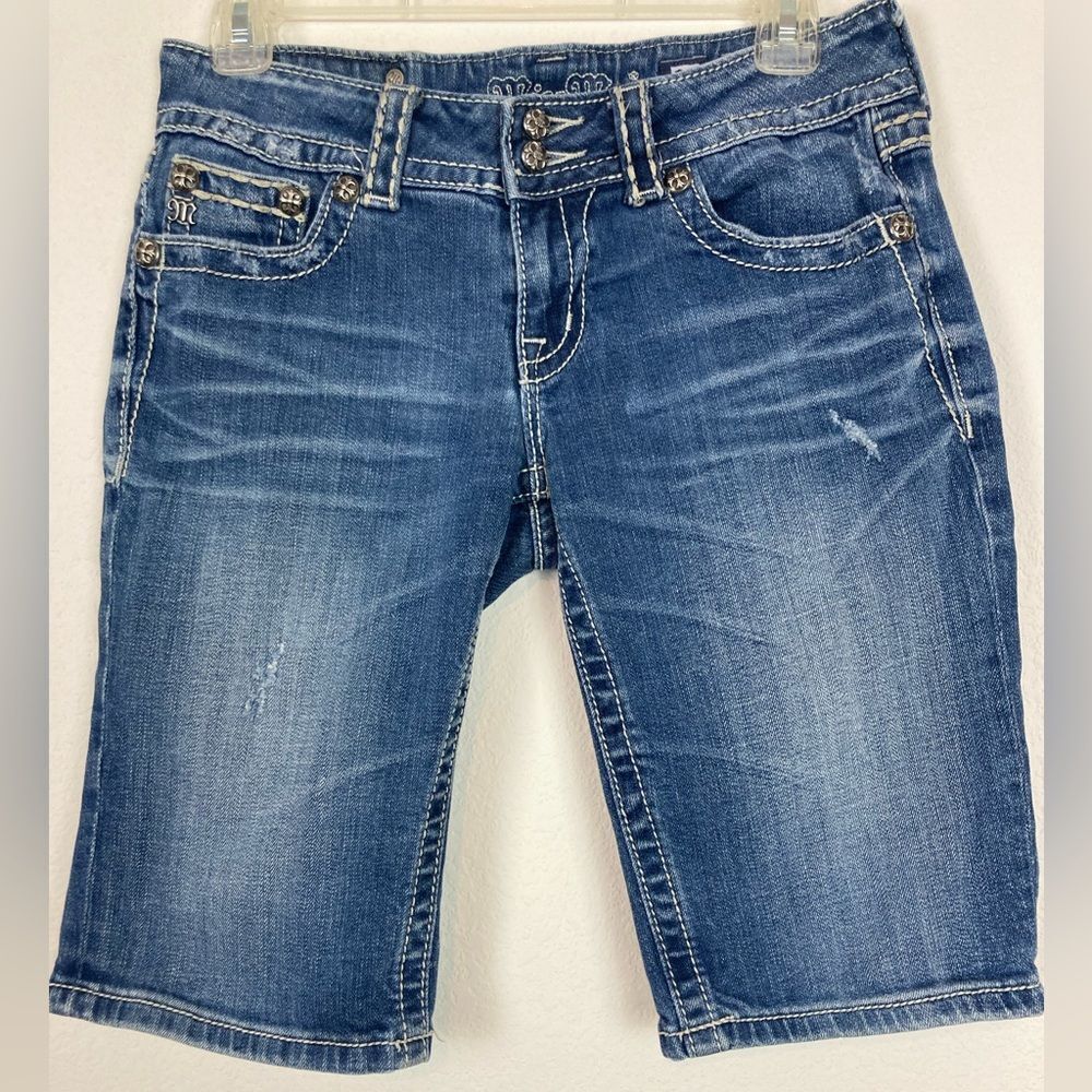 Miss Me Jorts with Blinged Out Pockets
